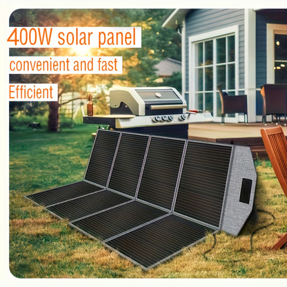 Monocrystalline High Power Solar Panel, 400W/200W/100W Portable Solar Panel, Foldable Solar Blanket, Solar Cell Efficiency Up To 23%, Suitable For Outdoor Adventure Boat Power Station, Garden, Courtyard, Roof, Camping RV Solar Generator