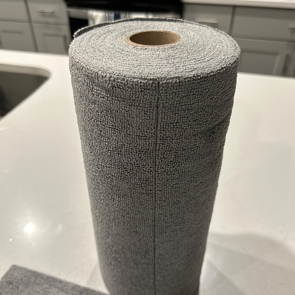 Reusable Tear-Away Cleaning Cloth Roll in Beige, Blue, Green, Pink or Gray with 50- or 100-Piece Options