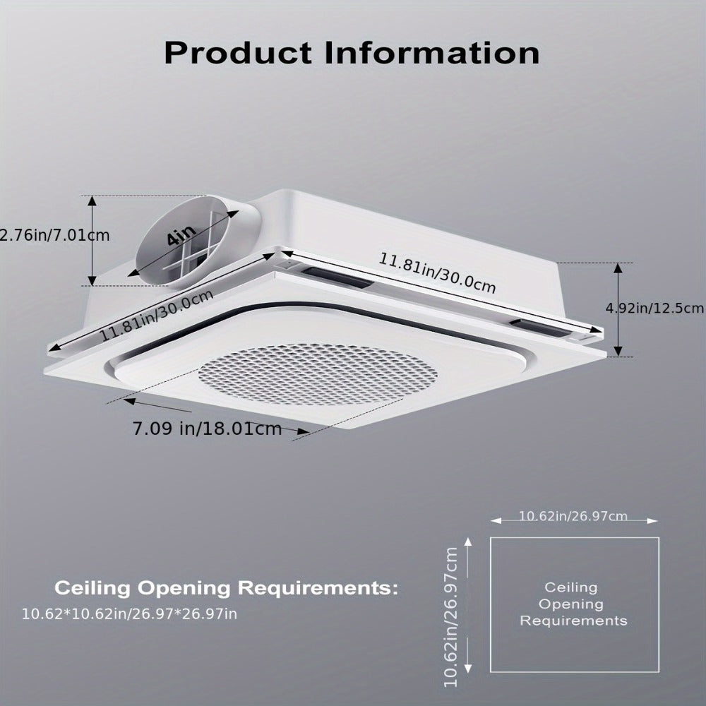 Bathroom Exhaust Fan with Light 150 CFM 1.0 Sone - 40W LED Night Light Ventilation Fan Combo, Quiet Bath Fan with Blue LED, Easy Install, White