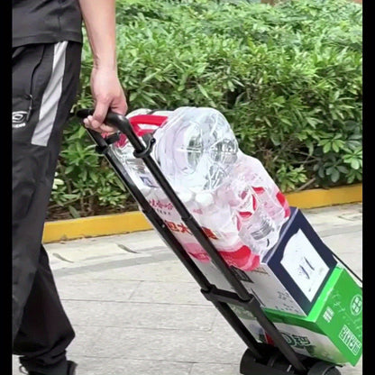 Compact Folding Aluminum Hand Truck with Telescoping Handle and Two- or Four-Wheel Configuration Options