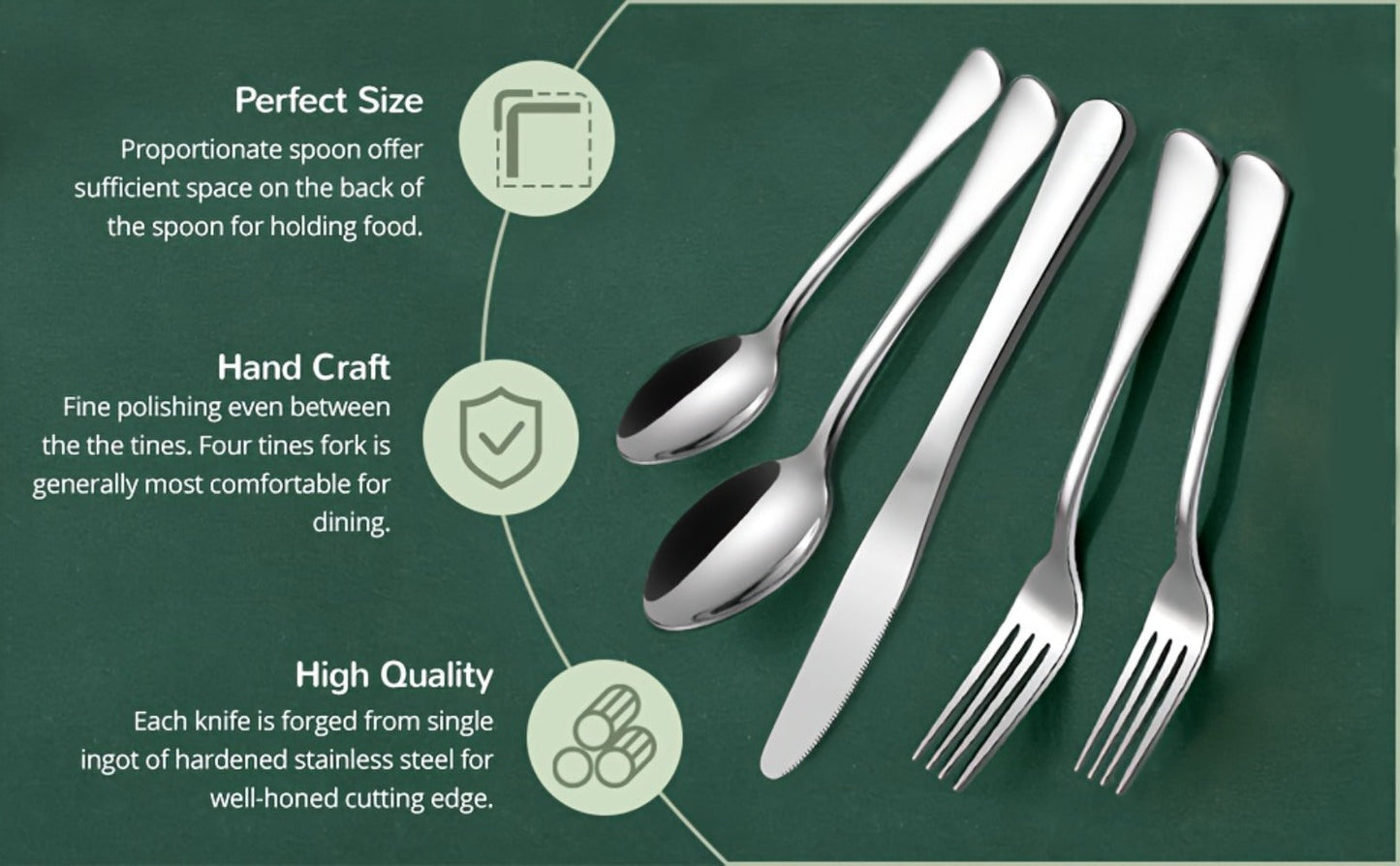 Large Flatware Set with 60-, 65- or 84-Piece Silver, Gold or Black Options and Chopstick Configurations