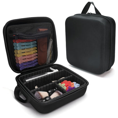 Hard Shell Barber Case Portable – Hair Clipper Trimmer Beauty Tools Organizer Travel Storage Bag Barbershop Styling Kit Carrying Case for Professional & Home Grooming
