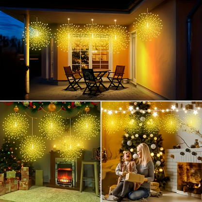 Solar Starburst Ball Light Set with Eight 480-LED Pieces, Remote Control and Three Color Options