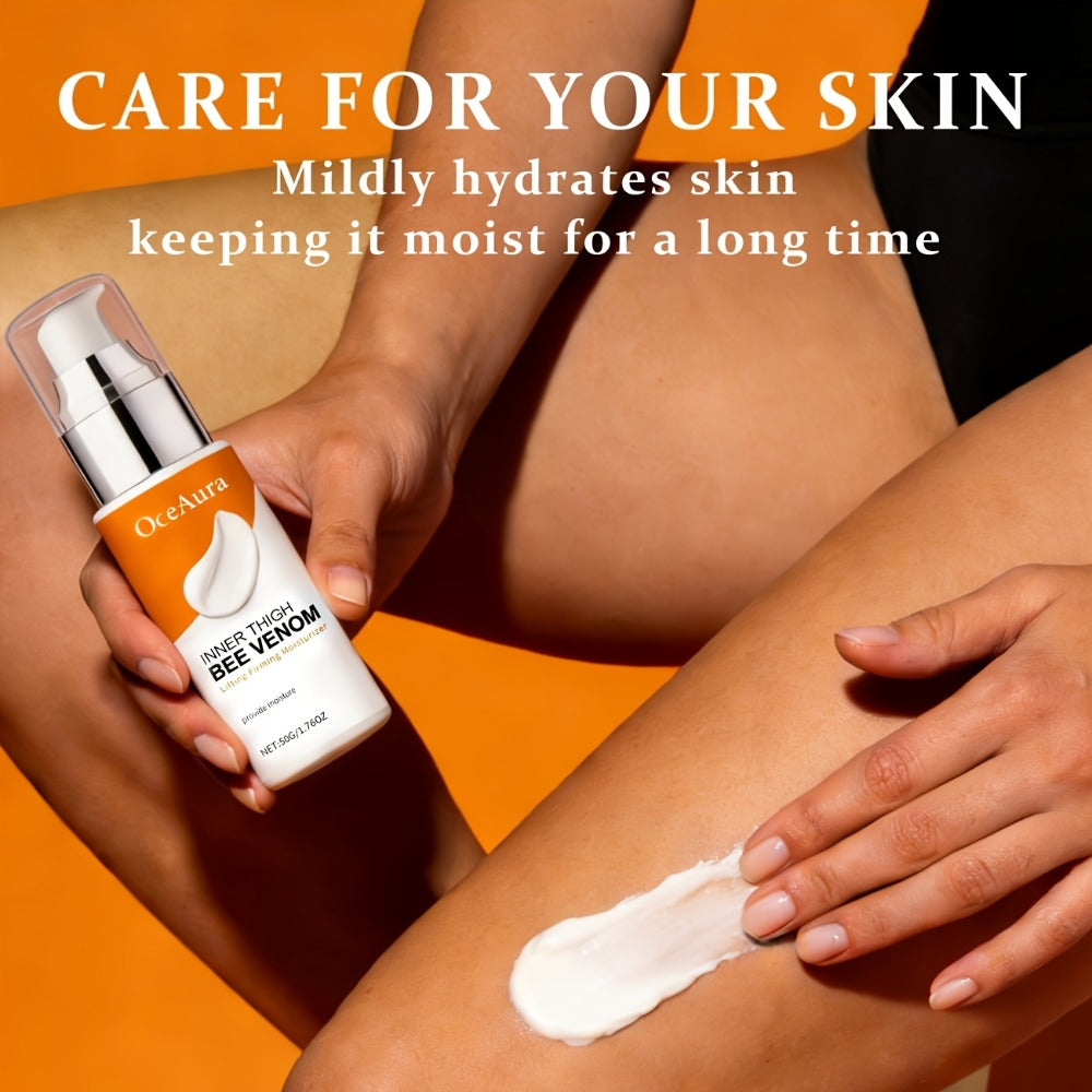 Body Cream OxeAura 50g Pump Bottles in Two- or Four-Piece Options with Bee Venom for Inner Thigh Application