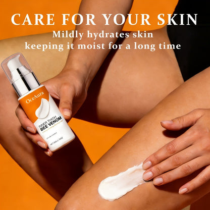 Body Cream OxeAura 50g Pump Bottles in Two- or Four-Piece Options with Bee Venom for Inner Thigh Application