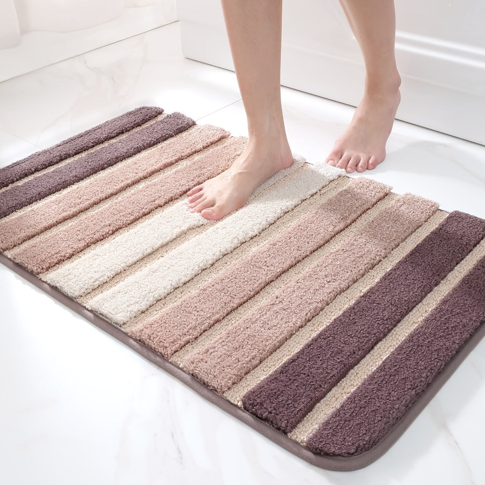Chenille-Style Bath Rug in Three Color Labels and 16 x 24 or 20 x 32-Inch Checkout Size Options