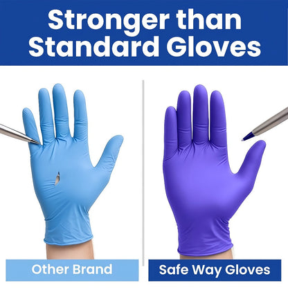 Disposable Nitrile Gloves 500pcs Dark Purple 4.5 Mil Latex-Free Powder-Free S/M/L/XL Kitchen Cleaning Pet Care Multi-Purpose