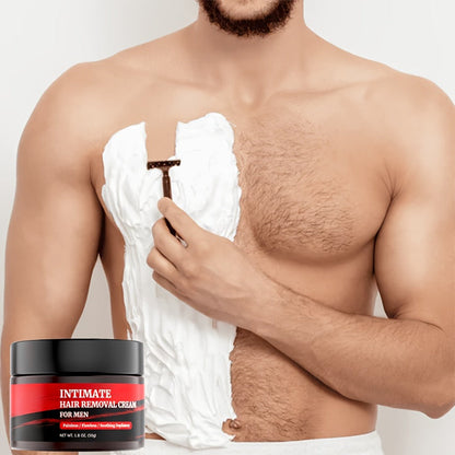 Depilatory Cream for Men 5-Minute Painless with Squalane 50g — Fast-Acting Body Hair Removal for Chest Back Arms Legs Underarms Sensitive Areas, 1 2 4 5 Pack Options