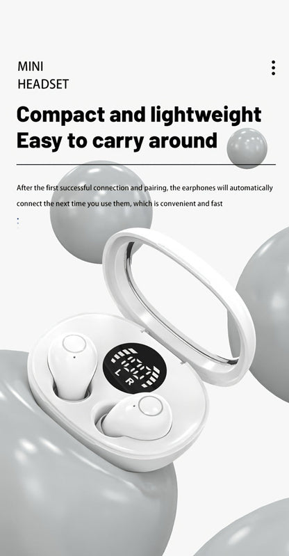 Invisible Sleep Earbuds Bluetooth 5.4 Mini Ultra Compact True Wireless – Noise Cancelling Hi-Fi All Day Wear Touch Control USB-C for Running Sleeping Compatible with All Phones