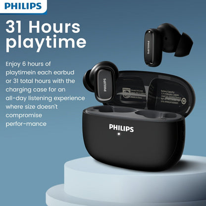 Wireless Earbuds Philips TAT2569 with Active Noise Reduction, Dual Mics and 18-Hour Playtime