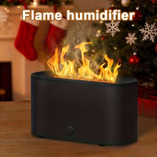 Humidifier Mini Flame-Effect USB Diffuser with Three Mist Levels and One, Two or Three-Piece Sets