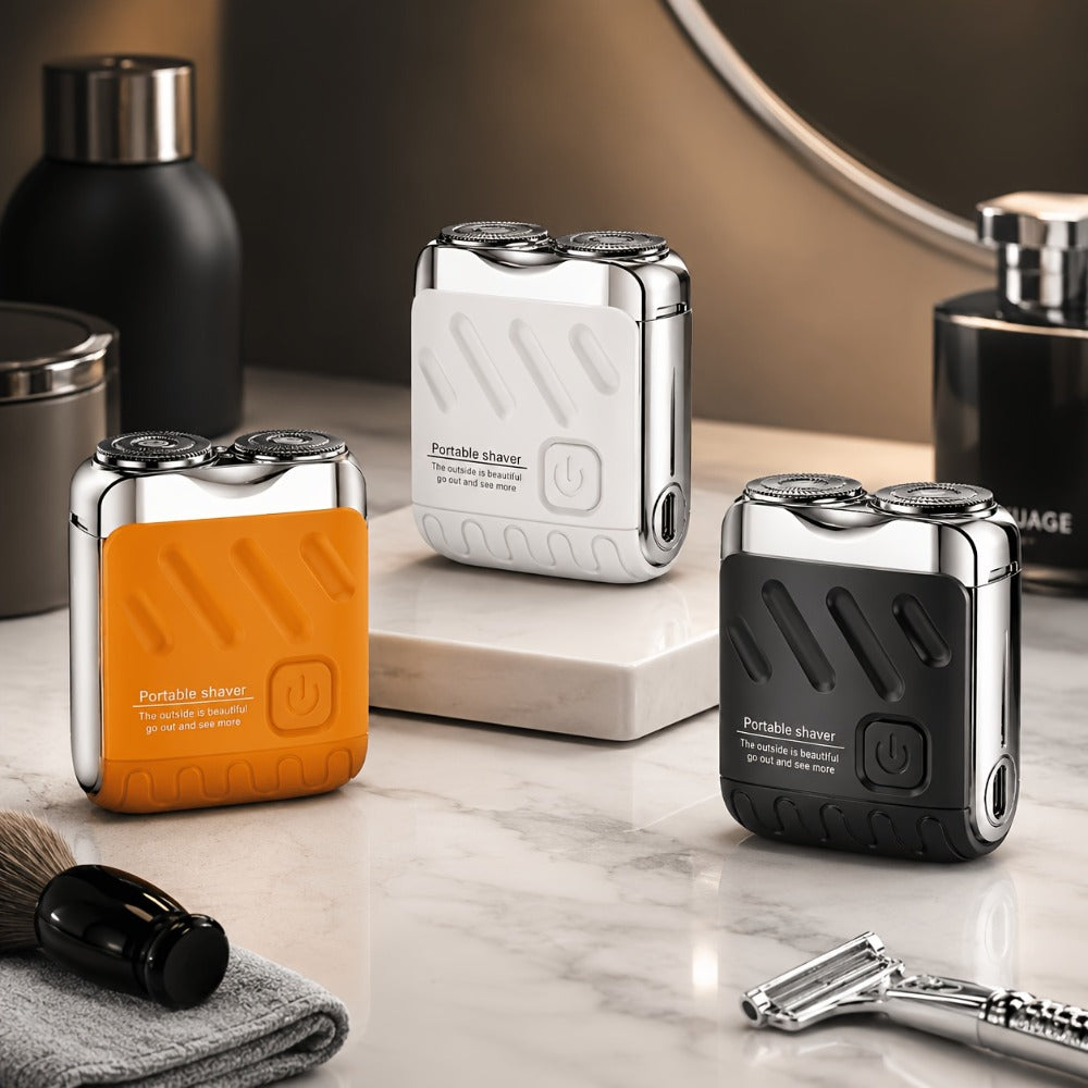 Mini Electric Shaver for Men – USB Rechargeable Double Blade Razor with Digital Display & Travel Case, Compact Portable Shaving Kit Gift for Men, Boyfriend, Father’s Day, Christmas