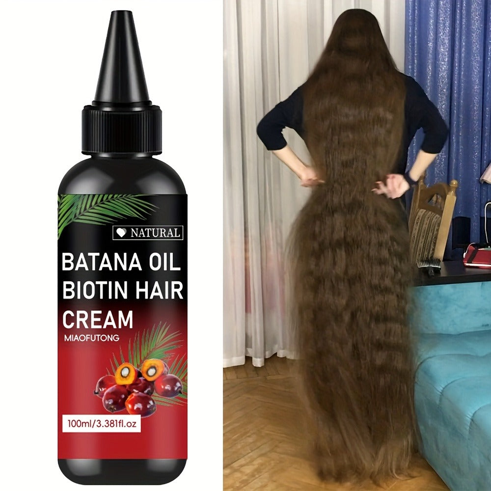 Hair Oil Batana 100ml Red-Label Pump Bottle with Rosemary Extract and Biotin for Root-to-Tip Application