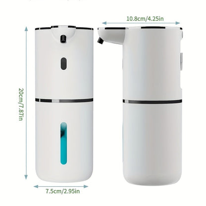 Rechargeable Touchless Foam Soap Dispenser with Six-Level Display, Countertop or Wall Mount in Black or White