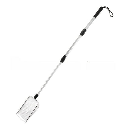 Telescopic Stainless Steel Beach Sand Sifter Scoop with Three-Section Handle, 1- or 2-Piece Options