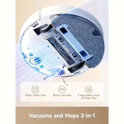 Dreame D10 Plus Gen 2 Self-Emptying Robot Vacuum & Mop Refurbished – 6000Pa Suction | 90-Day Base | LiDAR Navigation | Obstacle Avoidance | Wi-Fi App & Voice Control | Smart Floor Cleaner for Home