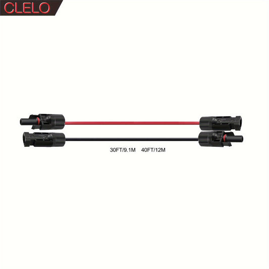 Solar Panel Extension Cable 14AWG – Tinned Copper MC4 Connector Wire for RV, Camper & Off-Grid Solar Systems | 30FT or 40FT