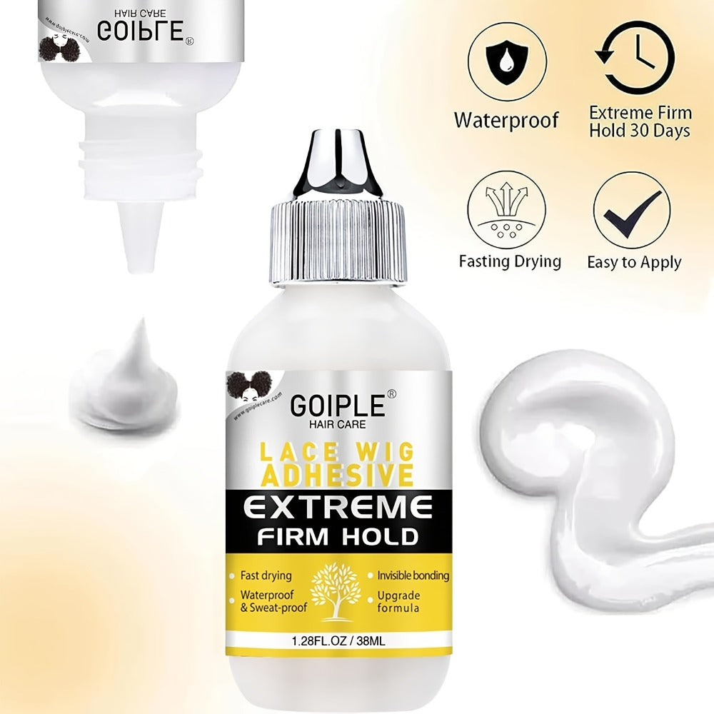 Lace Wig Glue Kit 10pcs Complete Set with Lace Melting Spray Liquid Adhesive Remover Strong Hold Quick Dry for Beginners | Lace Front Full Lace Wig Fixing Tools