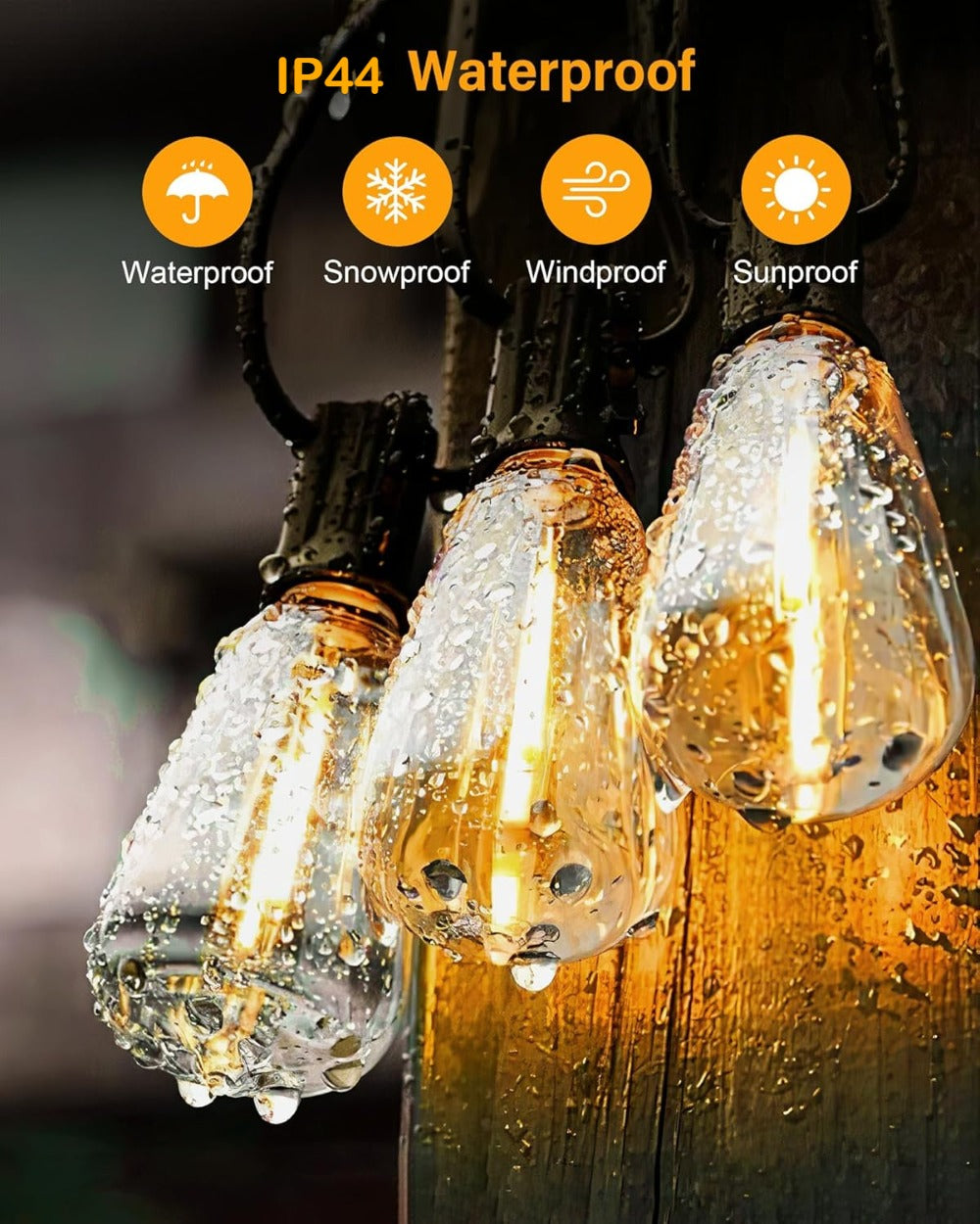 Patio String Lights 100FT ST38 Edison Bulbs Shatterproof for an Everyday Personal Care Routine