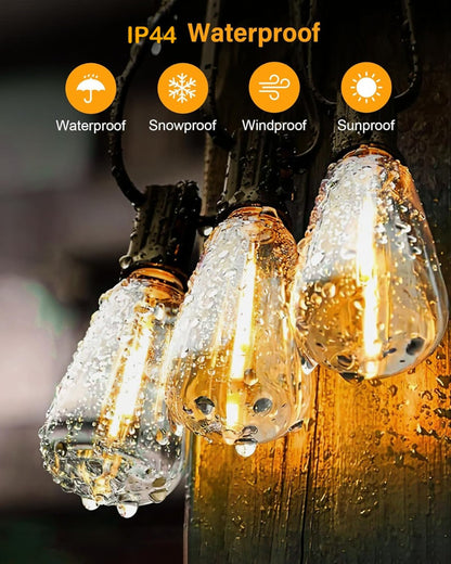 Patio String Lights 100FT ST38 Edison Bulbs Shatterproof for an Everyday Personal Care Routine
