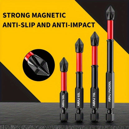 Magnetic PH2 Screwdriver Bit Set with 2-, 24- or 60-Piece Checkout Options and Mixed Lengths