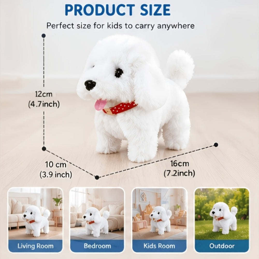 Robot Dog Toy for Kids Interactive Plush Puppy Walks Barks Wags Tail Smart AI Electronic Pet Realistic Sounds Stuffed Dog Gift for Boys Girls Ages 3+ Birthday Christmas