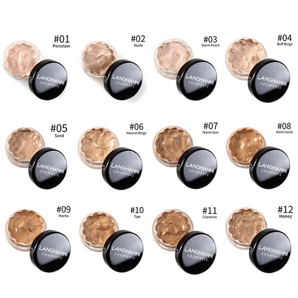 Full Coverage Concealer Set 3 Piece Cream water-resistant Long-Wear Color Corrector for Dark Circles Eye Bags Red Marks Freckles Contour