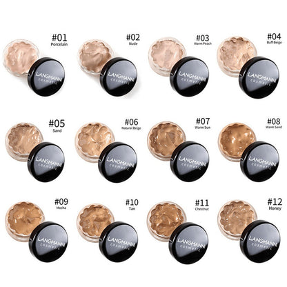 Full Coverage Concealer Set 3 Piece Cream water-resistant Long-Wear Color Corrector for Dark Circles Eye Bags Red Marks Freckles Contour