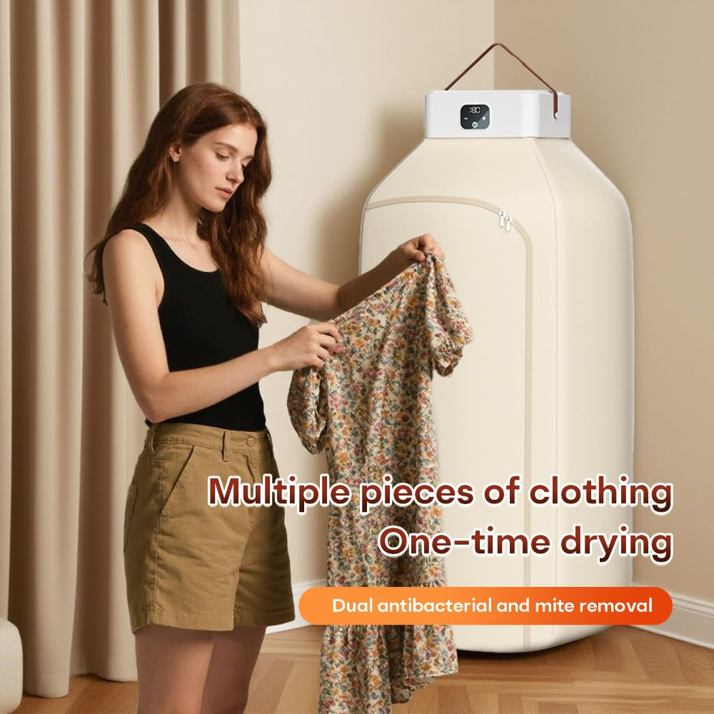 Portable Clothes Dryer with Fabric Drying Bag and Beige1, Beige2 or UV Deluxe Checkout Models