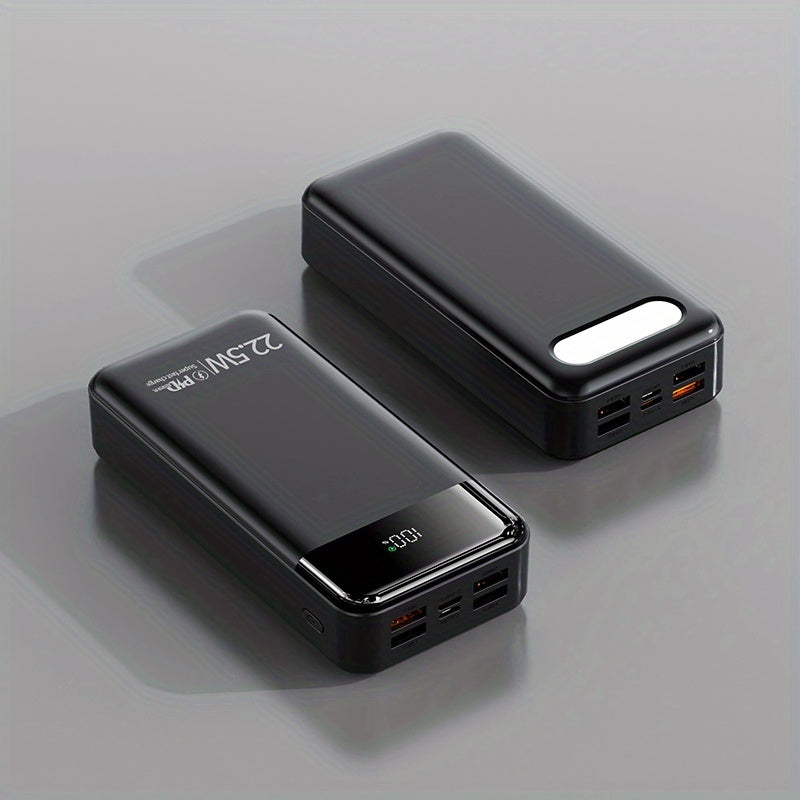 Power Bank 60000mAh 22.5W with Multi-Device Port Layout, LED Light and Digital Display in Three Colors