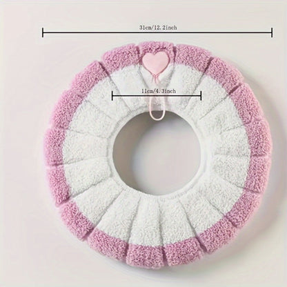 Toilet Seat Cover Set 5pcs – Soft Plush All-Inclusive Machine Washable Bathroom Seat Covers Fit Most Standard Toilets, Skin-Friendly Elastic Fabric