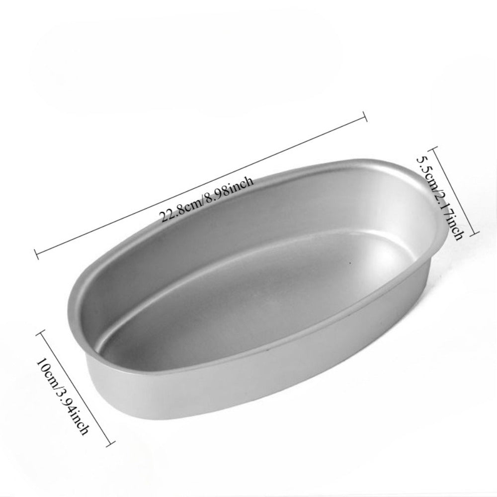 Two-Piece Nonstick Oval Aluminum Bread Pan Set for Loaves, Cakes, Cheesecake and Oven Baking