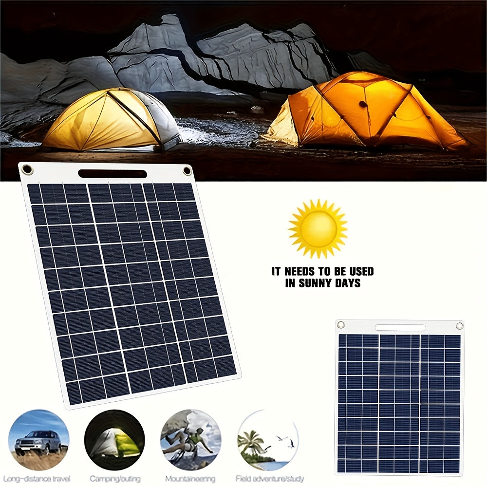 Solar Charging Panel 4W 10W Compact Lightweight Single-Crystal Monocrystalline Micro USB for Mobile Phone Power Bank Camera Speaker Hiking Camping Outdoor Travel