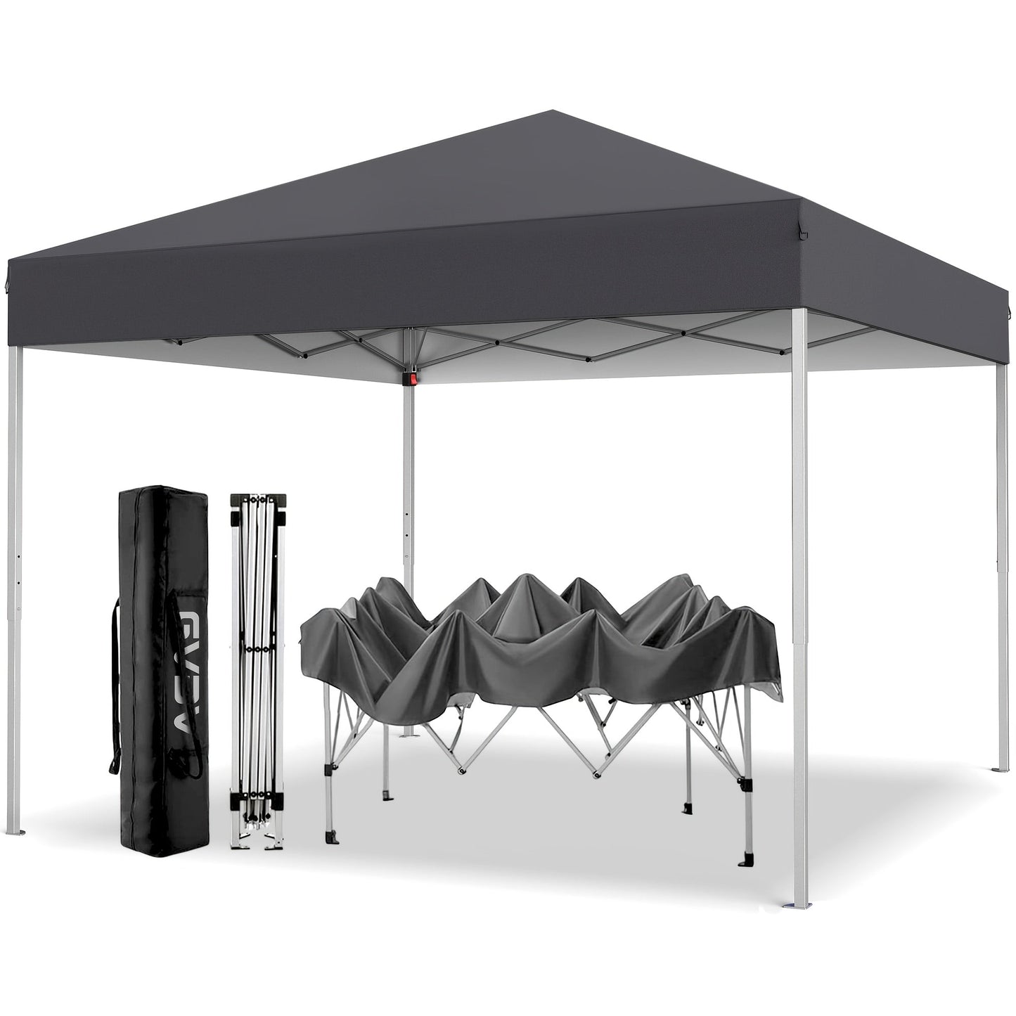 10 x 10 Foot Pop-Up Canopy Tent with Carry Bag in Six Source-Labeled Color Options for Outdoor Events