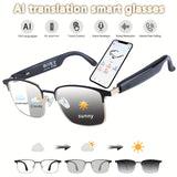 GS06 Gold AI Translation Glasses + Variable Light Lenses