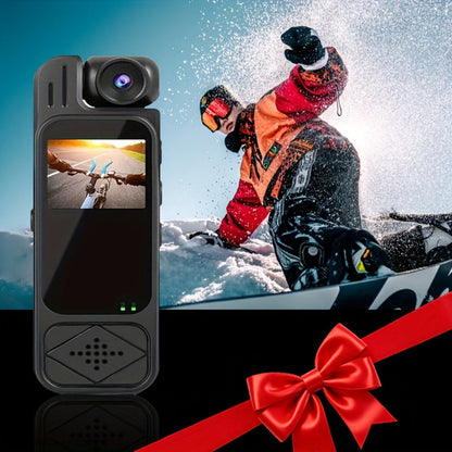 Mini Body Camera 1080P HD with Night Vision & 180° Rotating Lens – 5-Hour Battery, Loop Recording, Infrared IR Lights, USB Rechargeable for Outdoor Sports, Travel & Personal Security