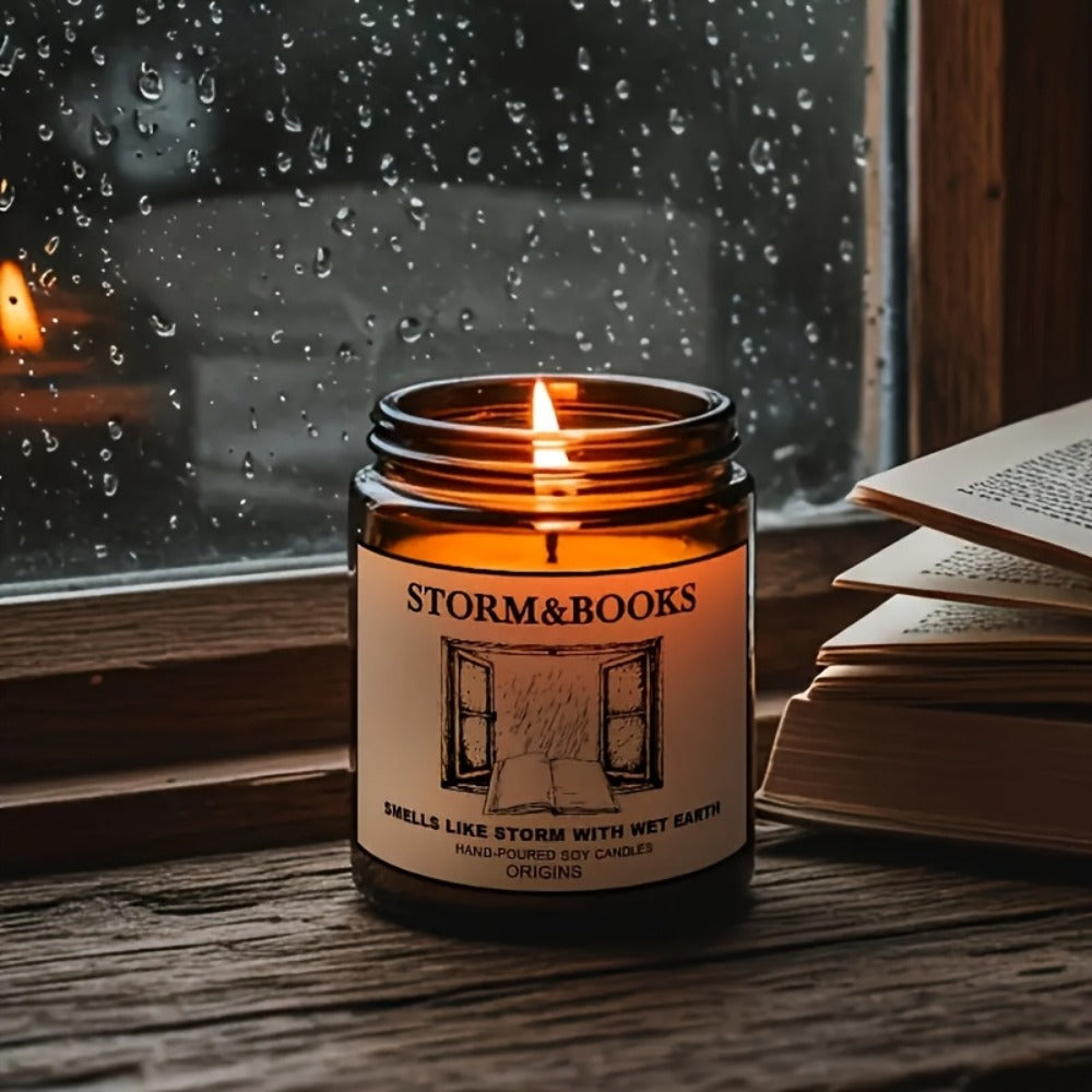 Book-Themed Jar Candle in 4oz or 8oz Singles, Two-Piece Sets and Four-Piece Gift Box Configurations