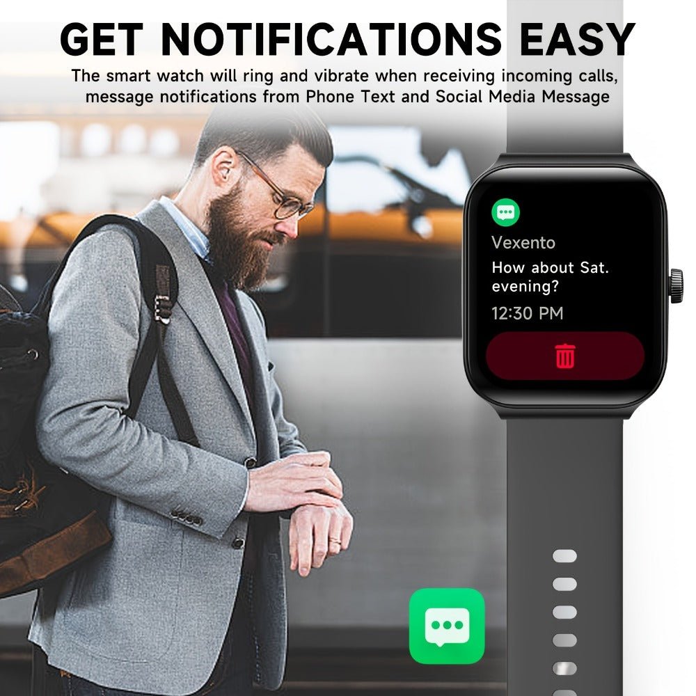 Smartwatch – with Alexa Built-in FAWEIO 1.95" Large Display, Wireless Calling, 100+ Sport Modes, Pedometer Heart Rate Sleep Blood…