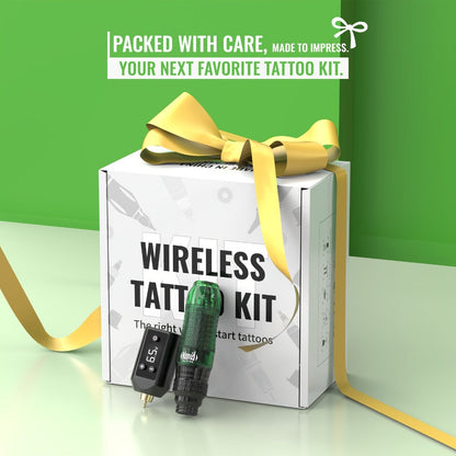 Tattoo Machine Kit VOID Wireless Pen with 1200mAh Battery, 4-12V Adjustment, 10 Cartridges and 5 Ink Shades