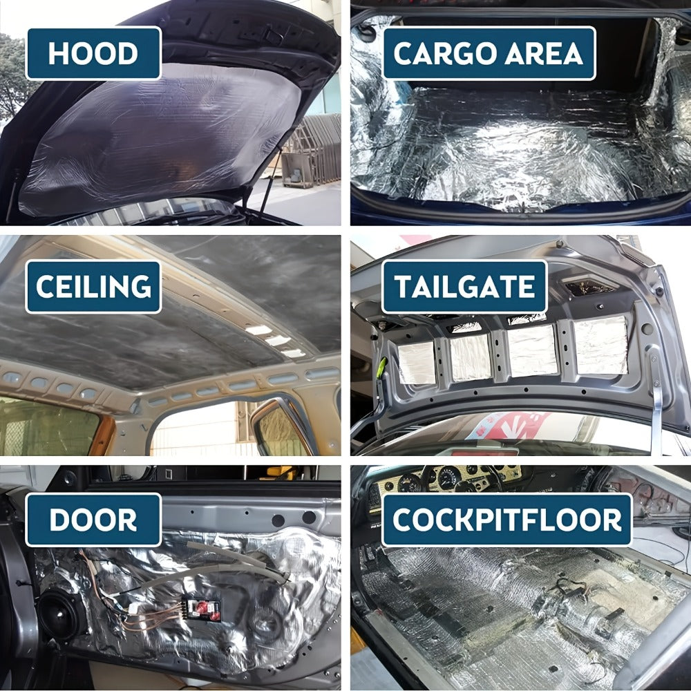 Sound Deadening Mat 60"x40" 275Mil 7mm Self-Adhesive Thermal Insulation – Car Sound Deadener for Hood Door Trunk Floor Firewall Truck Van RV