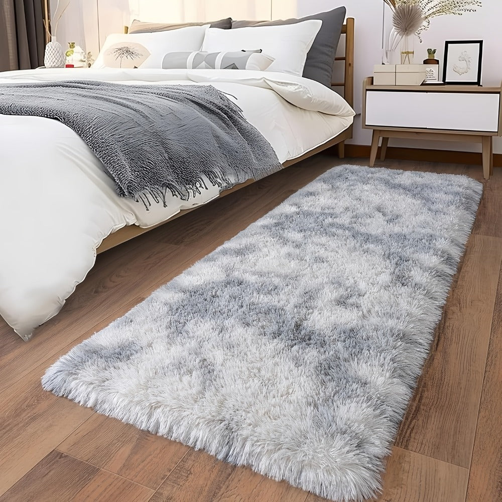 Area Rug Fluffy Tie-Dye Machine-Woven Mat at 1000 g/m² in Eight Colors and Three Indoor Sizes