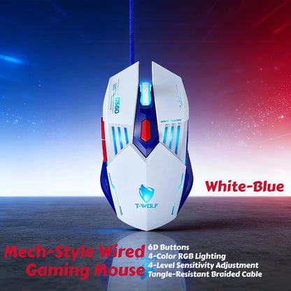 Programmable RGB Gaming Mouse Wired Pro-Grade with Turbo Click Multi-Mode DPI Sensitivity Dynamic for an Everyday Personal Care Routine