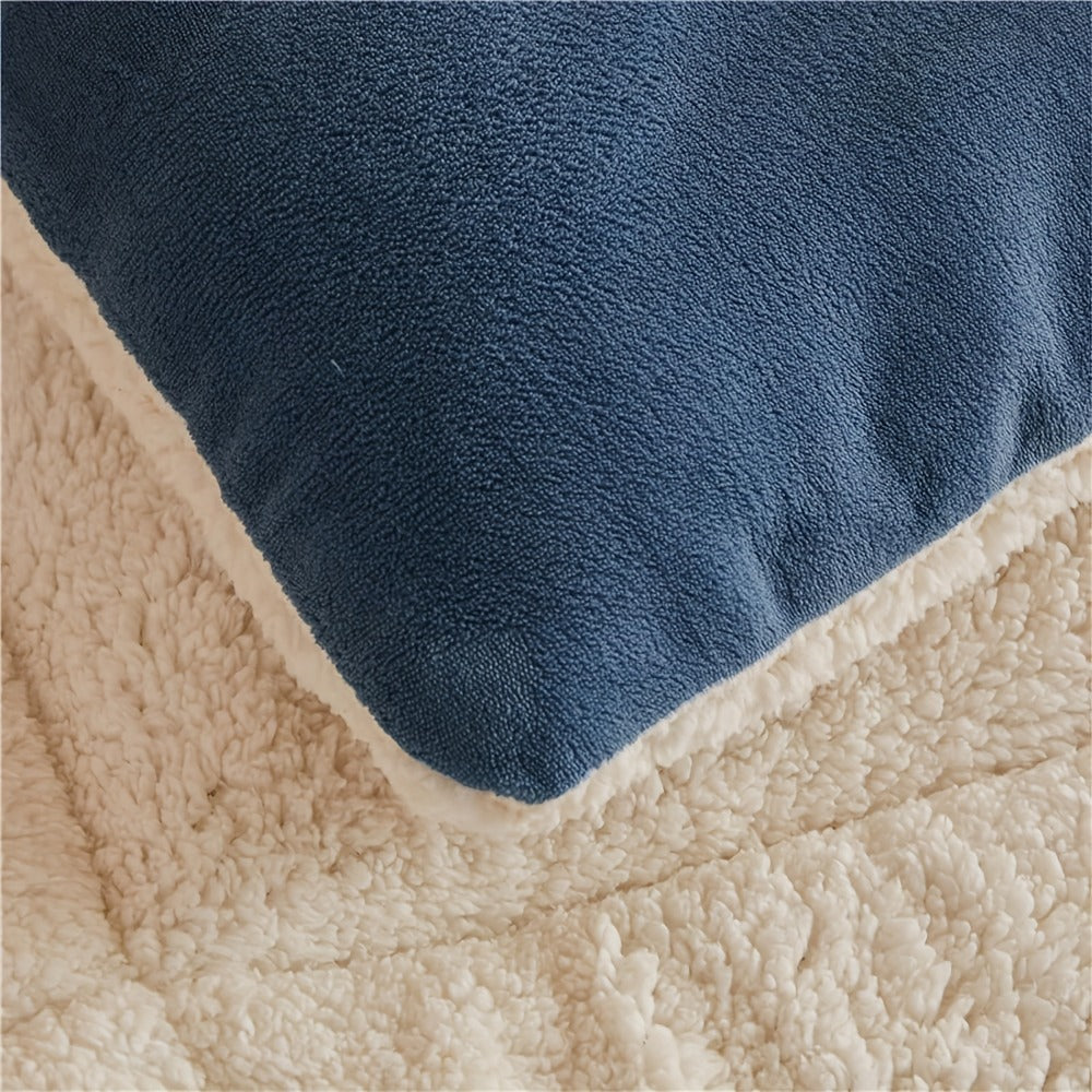 Reversible Sherpa Fleece Comforter Set in 40 Size and Color Options for Twin XL, Full, Queen or King Beds