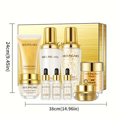 Korean Skincare Set 9pcs for Women Collagen Hyaluronic Acid Niacinamide Hypoallergenic Moisturizing Firming Brightening All Skin Types Gift Set