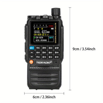 TIDRADIO TD-H3 Ham Radio GMRS Handheld Two Way Radio with USB-C Programming Charging, Long Range 2500mAh Battery, Air Band Antenna, Key Frequency Match for Outdoor Camping Emergency