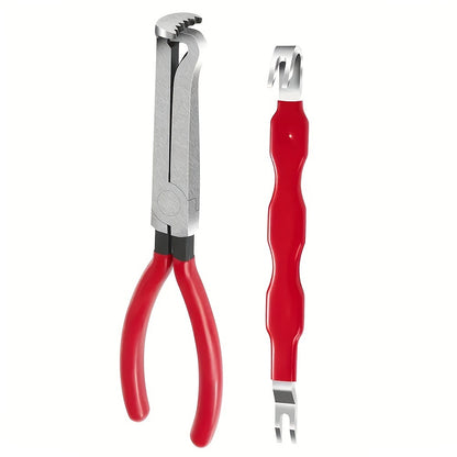 Terminal Connector Removal Tool Set 3-Piece - Automotive Wiring Harness Repair Kit with Pry Bar, Cutting Pliers & Storage Pouch, Circuit Terminal Separator for Car Truck Motorcycle DIY Electrical Repair