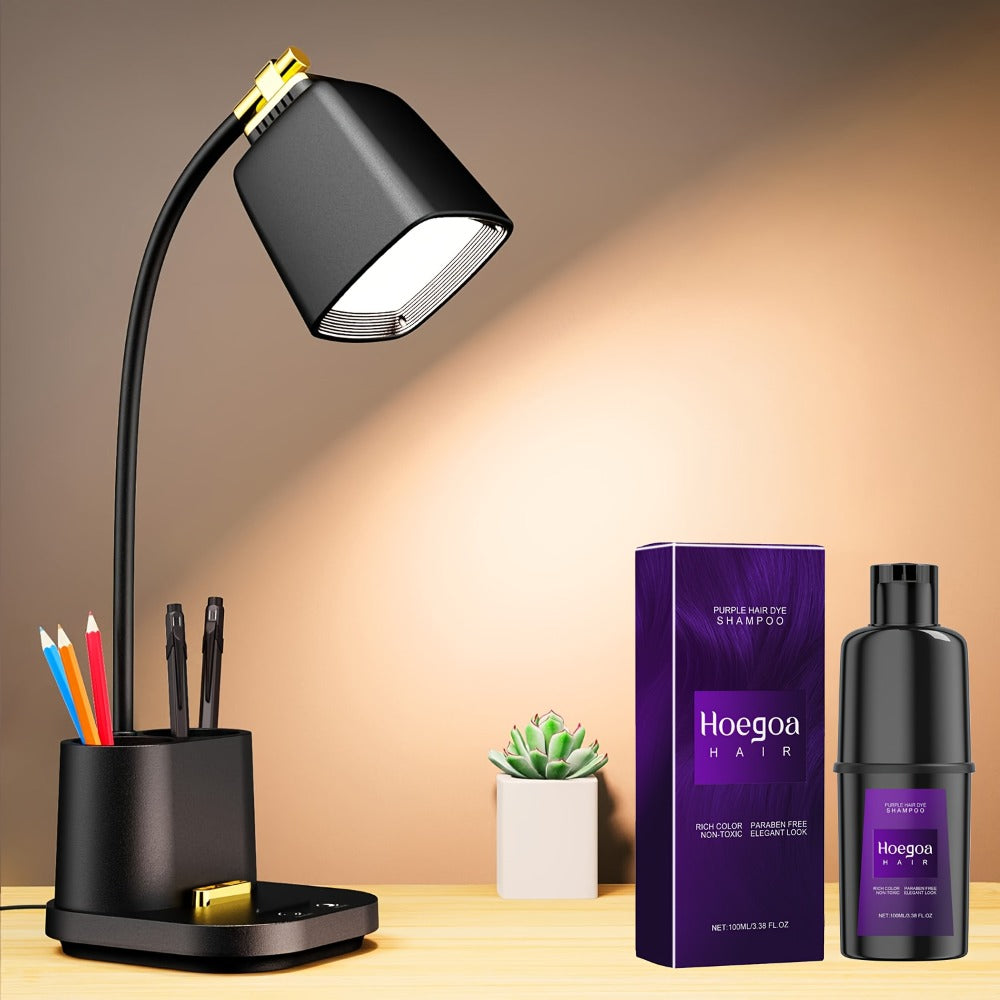 Hair Color Shampoo, Hoegoa Hair 3-in-1 100ml Color Foam with Purple, Black, Red or Brown Options