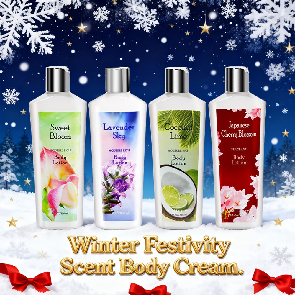 Moisturizing Body Lotion 2 Pack Floral Scents - Vitamin C Glycerin Hydrating Skin Lotion for Dry Sensitive Skin Lavender Sweet Bloom Coconut Lime Radiant Smooth Skin Women Daily Body Care