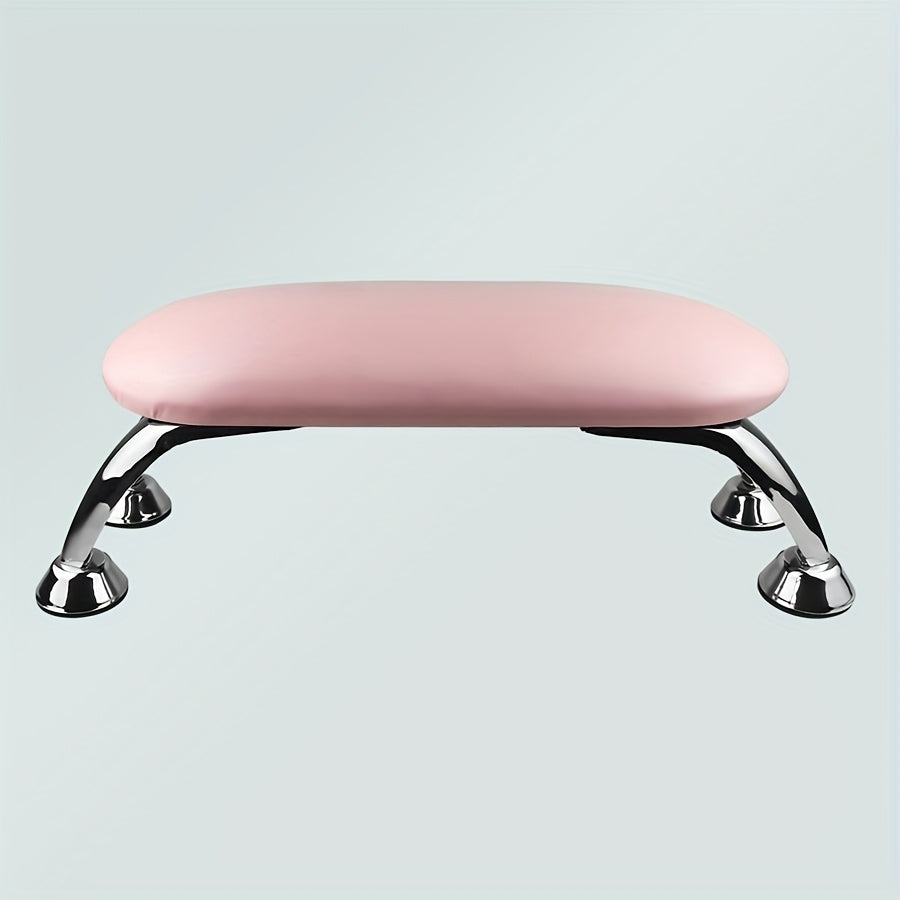 Padded Nail Armrest with Chrome-Finish Four-Leg Stand in Pink, Black or White Checkout Options