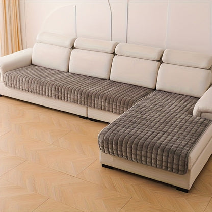 Sofa Cover Quilted-Texture Two-Piece Set with 35.4 x 82.7 and 35.4 x 62.9-Inch Panels in Five Colors